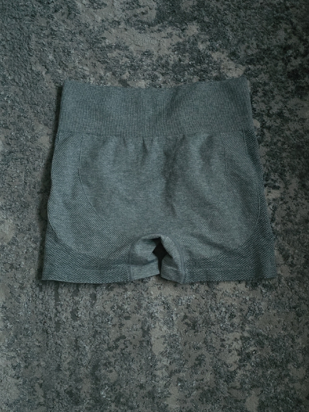 High-Waist Grey Seamless Bike Shorts